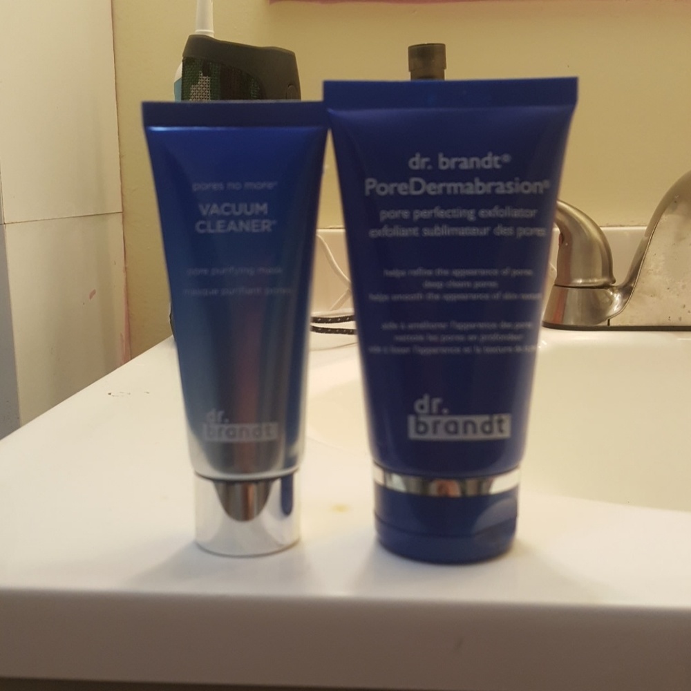 Dr. Brandt exfoliator and mask